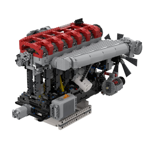 SOHC 3.0L Turbocharged Inline Six-cylinder Four-stroke MOC Engine Model Building Blocks Set Toy (1985PCS)