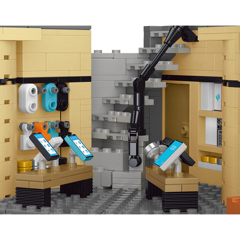 Mocsage Street Scene MOC European Department Corner Store with Light Building Blocks Set(3231PCS）