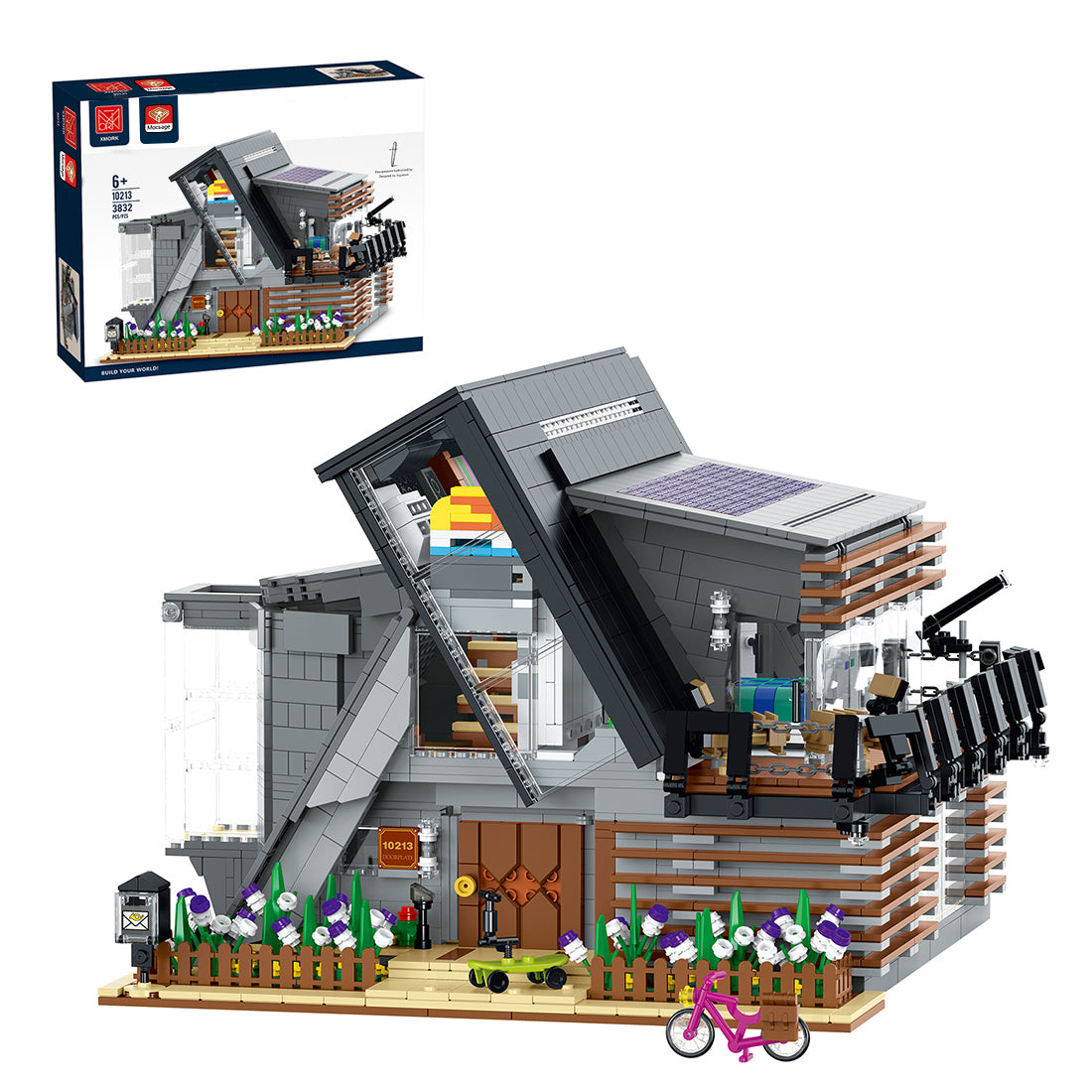 Villa Blocks Mocsage Modern Villa with LED Light Building Blocks Set (3832PCS)