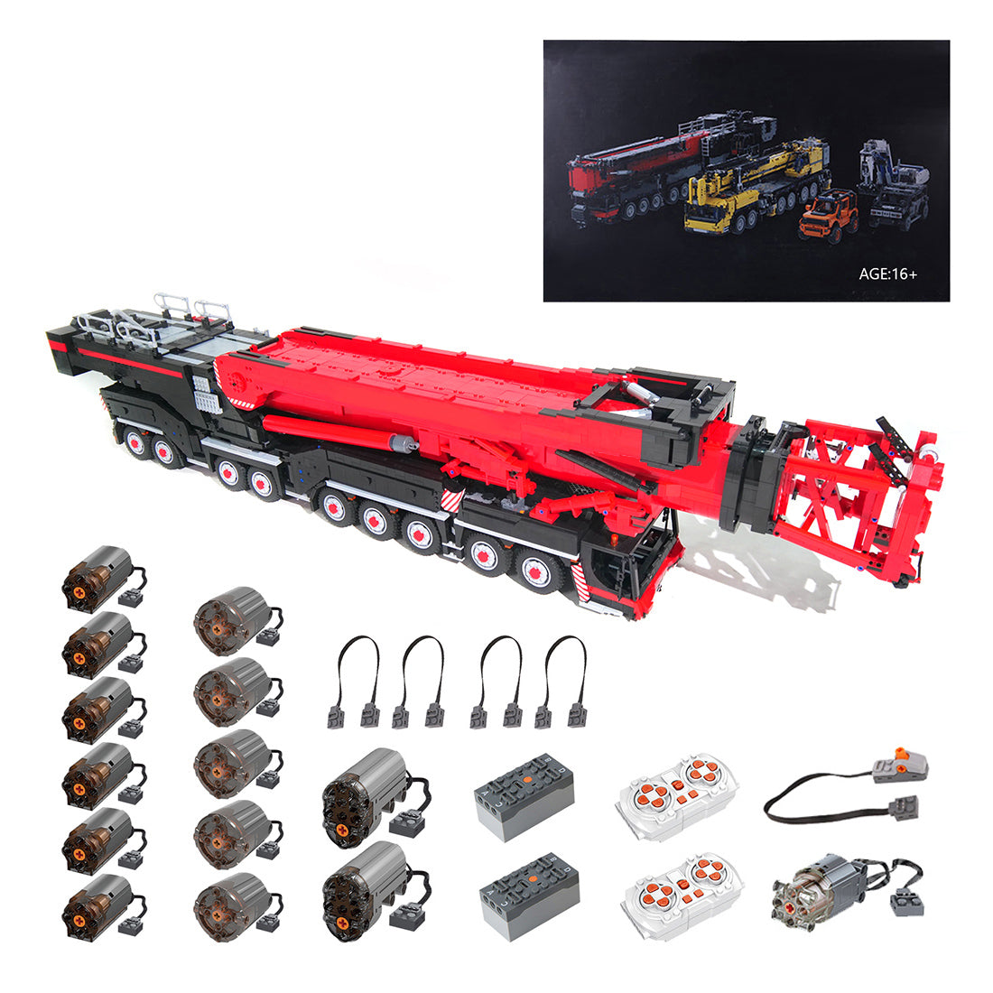 LTM-11200 14 Motors UCCS RC  Engineering Crane Tech Building  Blocks Set (Dynamic  Version/12205PCS)