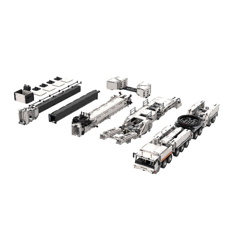 LTM11200 v2.0 Ultra Large Engineering Crane Model with 14 Motors Small Particle Building Blocks MOC Set (Dynamic Version/White/8528PCS)