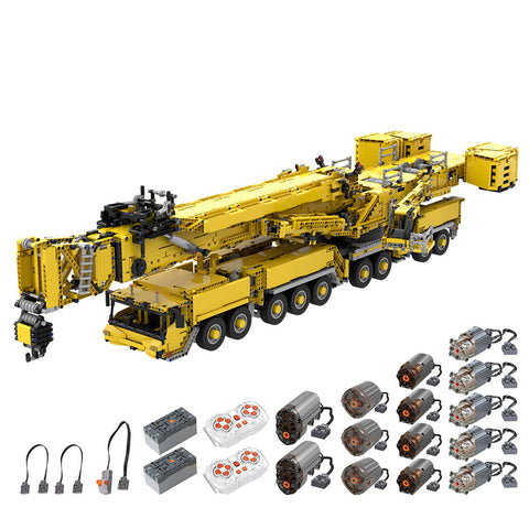 LTM11200 v2.0 Ultra Large Engineering Crane Model with 14 Motors Small Particle Building Blocks MOC Set (Dynamic Version/Yellow/8528PCS)