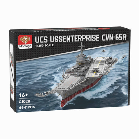 Mocsage 1/350 UCS USS Enterprise CVN-65 Nuclear-powered Aircraft Carrier Military Model Building Blocks Set (4941PCS)