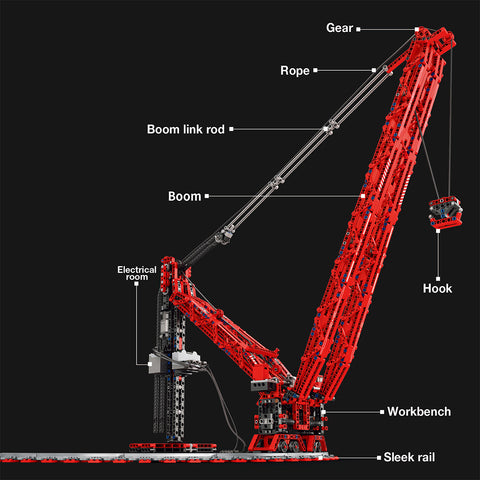 Mocsage Circular Track Crane Building Blocks Set（Dynamic Version/1196PCS）